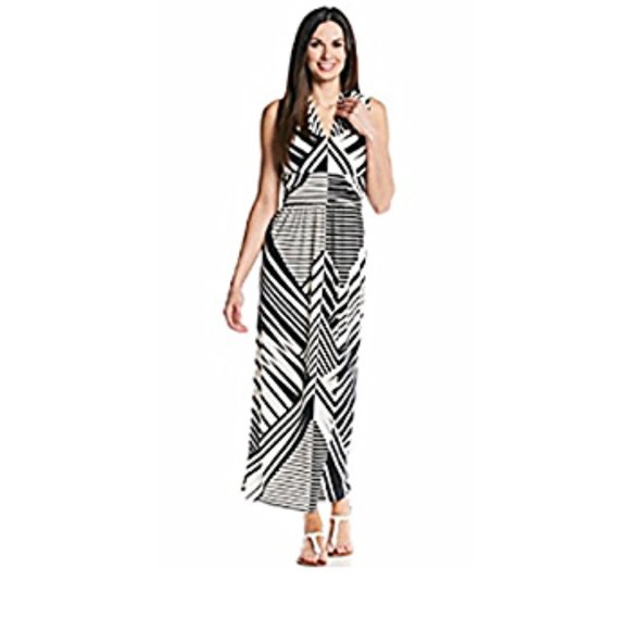Chaus Tribal Black & White Maxi Dress - Picture 7 of 7